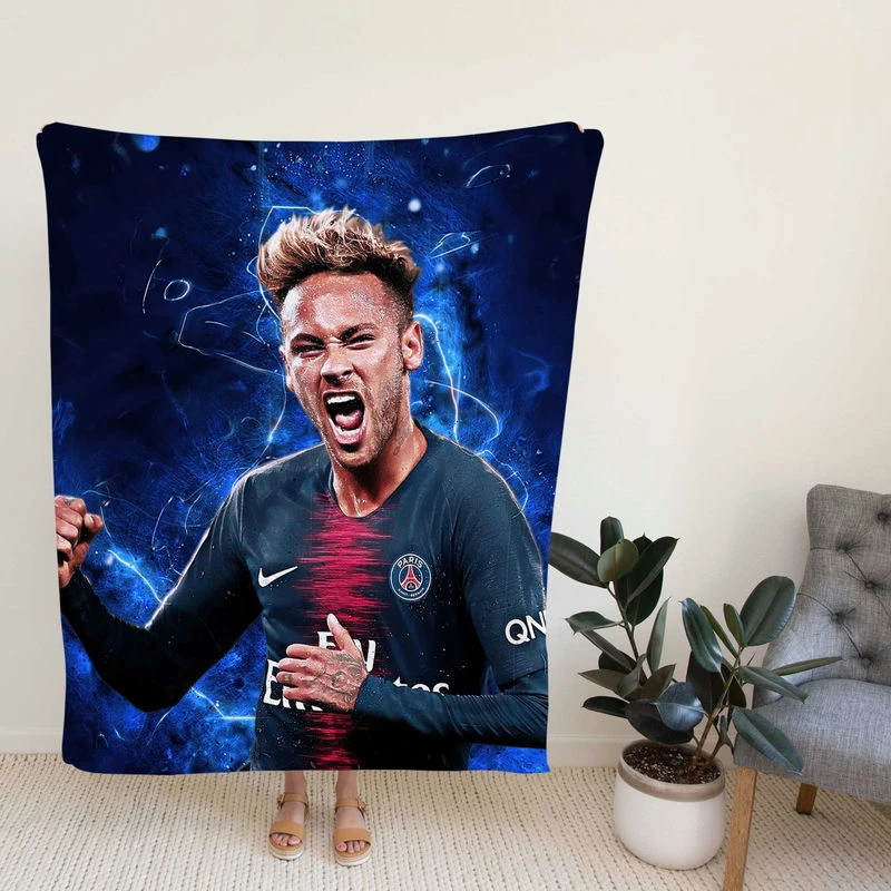Frenuper Coccer Player Neymar Fleece Blanket