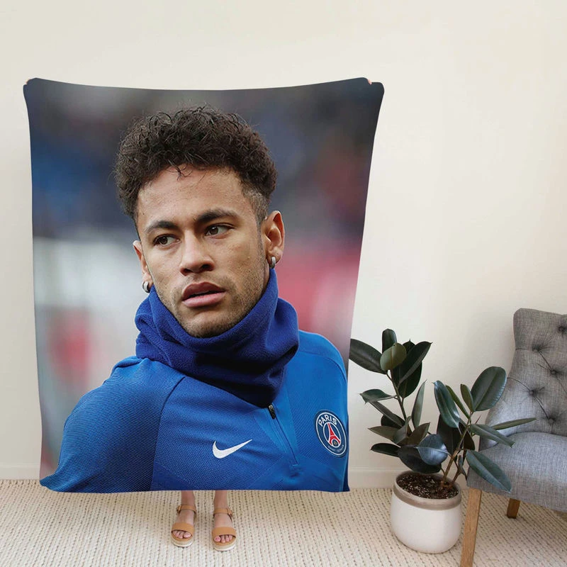 Neymar Jrtid Poccer Player Fleece Blanket