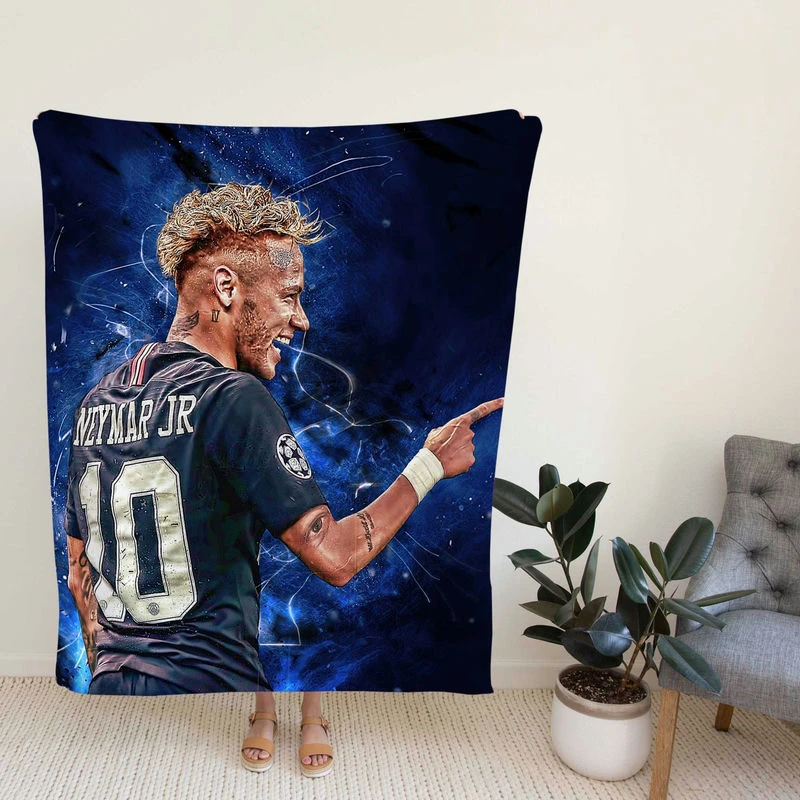 Neymar Jr French Coccer Player Fleece Blanket