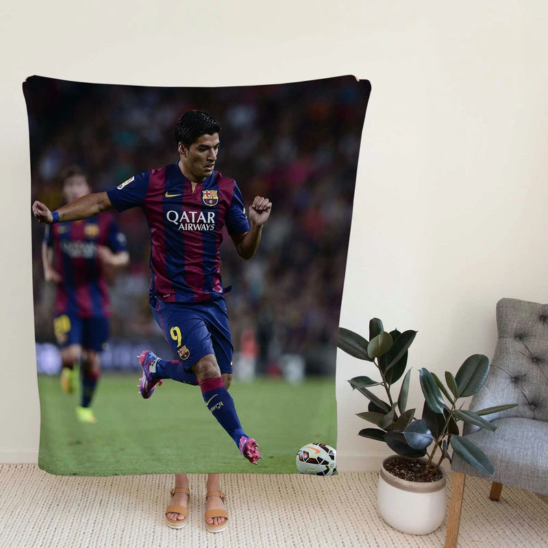 Suarez Barcelotoccer player Fleece Blanket