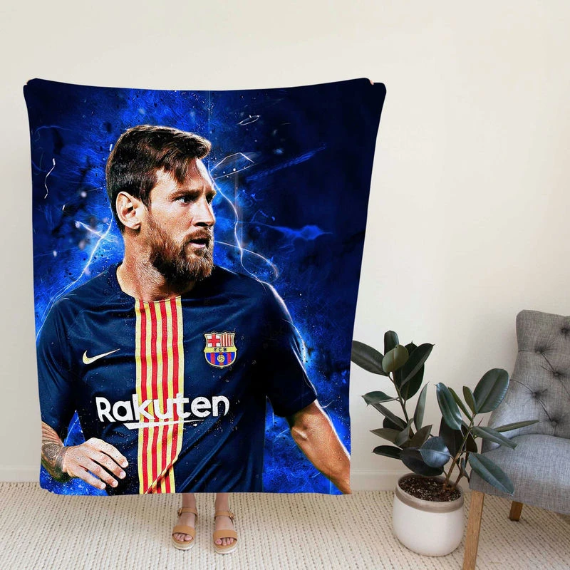 Lionelsi Barca Gret Soccer Player Fleece Blanket