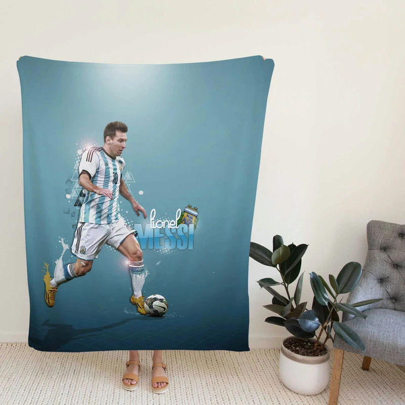 Honoraboccer Player Lionelsi Fleece Blanket