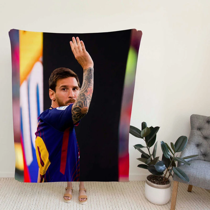 istent Baroccer Player Lionelsi Fleece Blanket