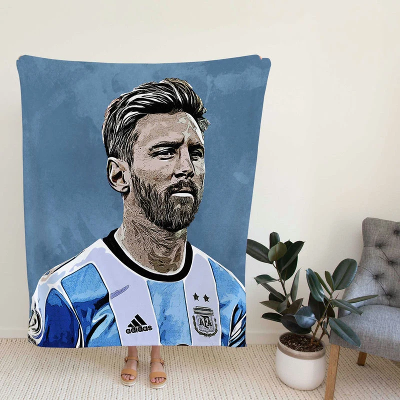 Lionelsi Argentina Copa Amerioccer Player Fleece Blanket