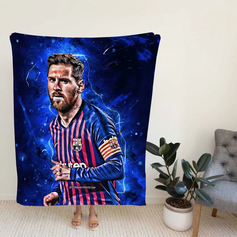 Champ Leagoccer Player Lionelsi Fleece Blanket