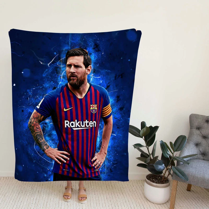 Lionelsi Barca La Lioccer Player Fleece Blanket