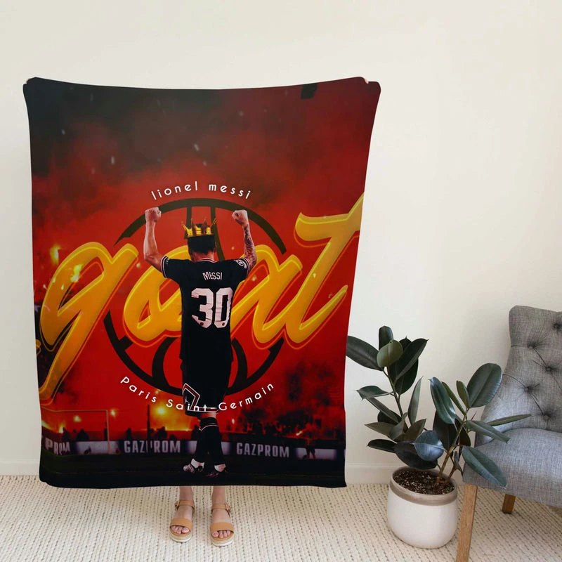 Lionelsi GOoccer Player Fleece Blanket