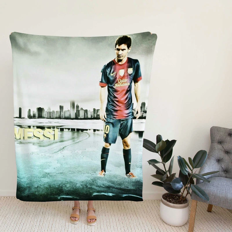 Lionelsi Extraordinaoccer Player Fleece Blanket