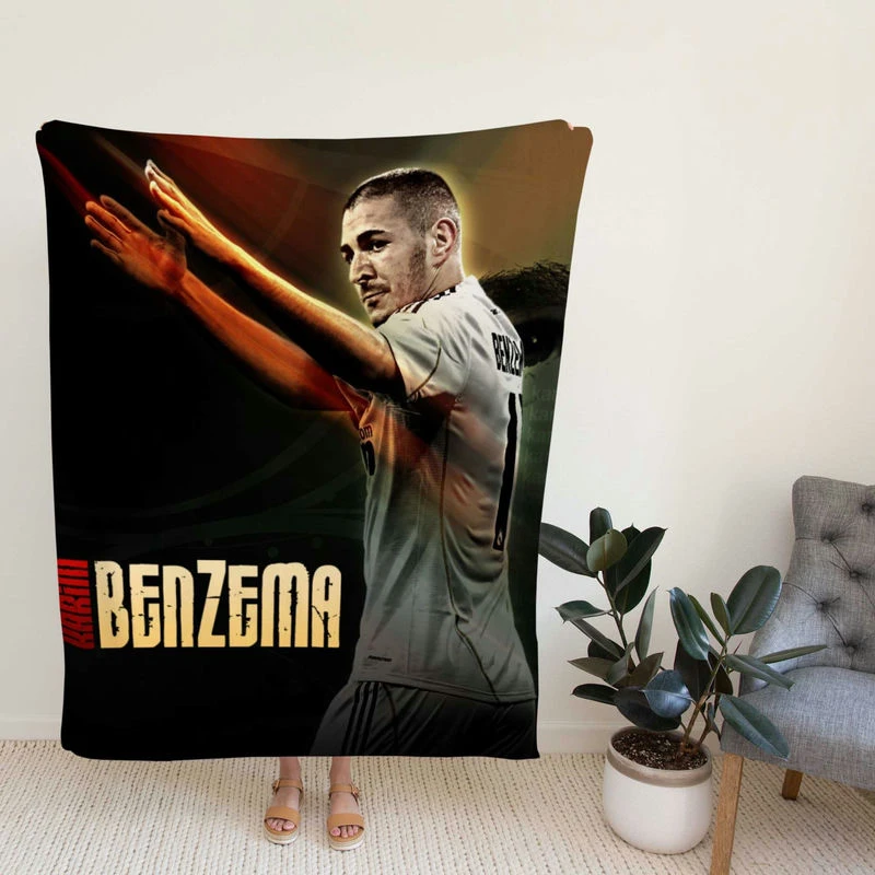 Karim Benzema Frenoccer Player Fleece Blanket