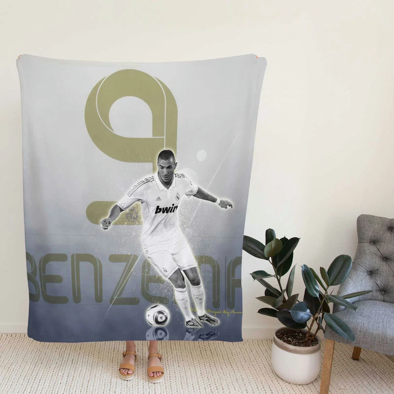 Karim Benzema European Soccer Player Fleece Blanket