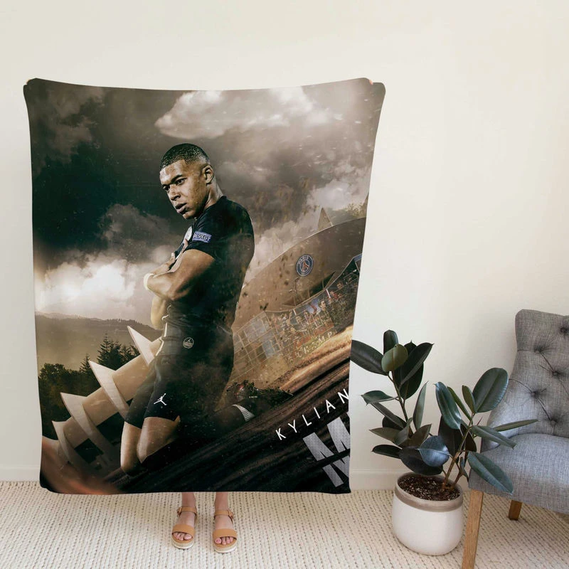 Kylian Mbappe LottiG Soccer Player Fleece Blanket