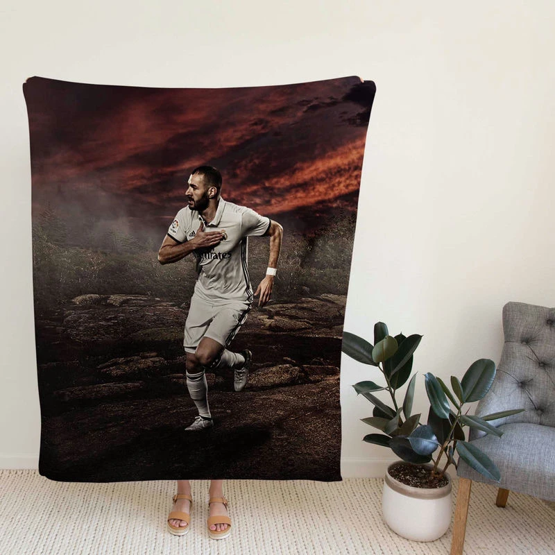 Confideoccer Player Karim Benzema Fleece Blanket