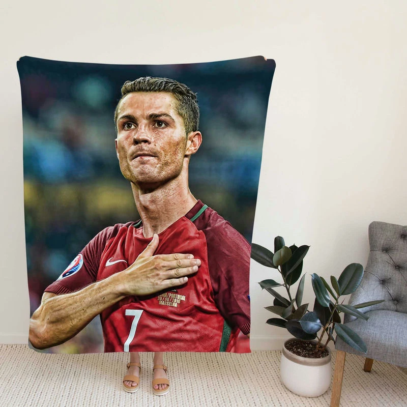 tiano Ronaldo 2022 World Coccer Player Fleece Blanket