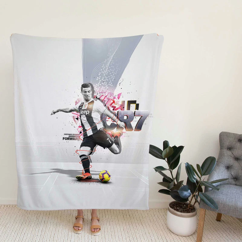 tiano Ronaldo Juve Coccer Player Fleece Blanket