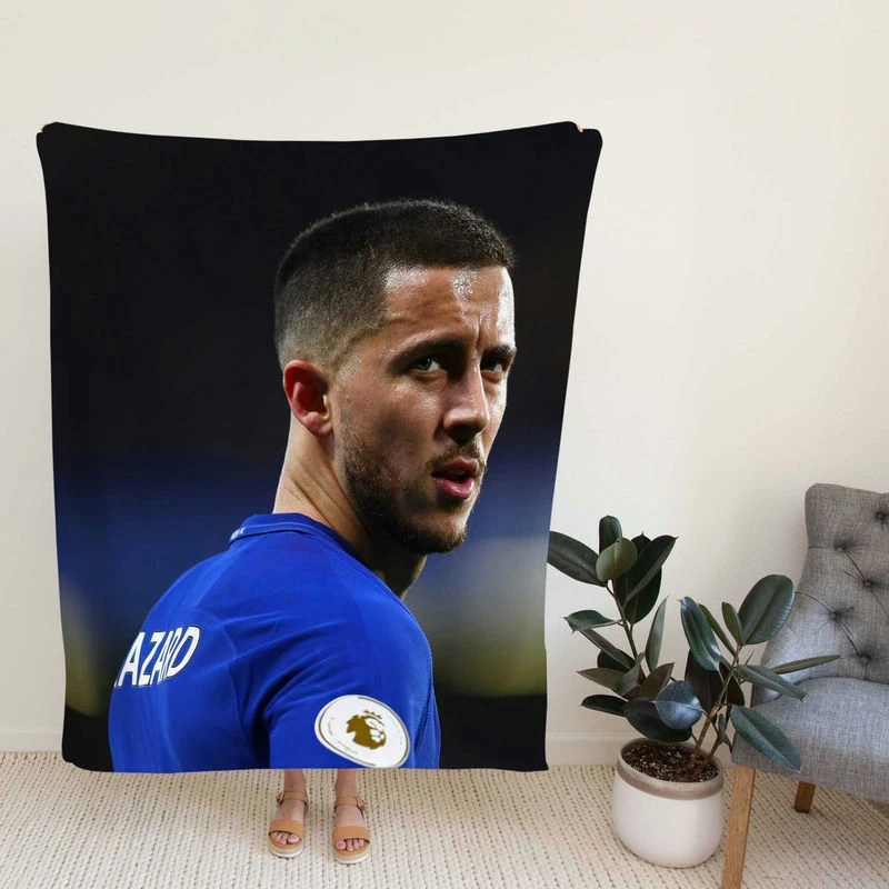 Eden Hazard Premier Leagoccer Player Fleece Blanket