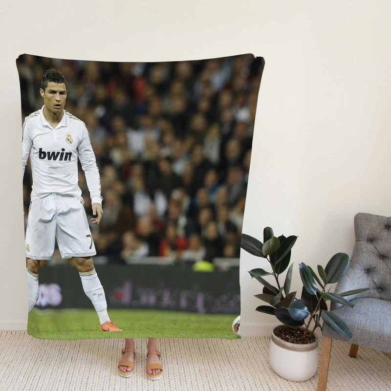 Real Madroccer Player tiano Ronaldo Fleece Blanket