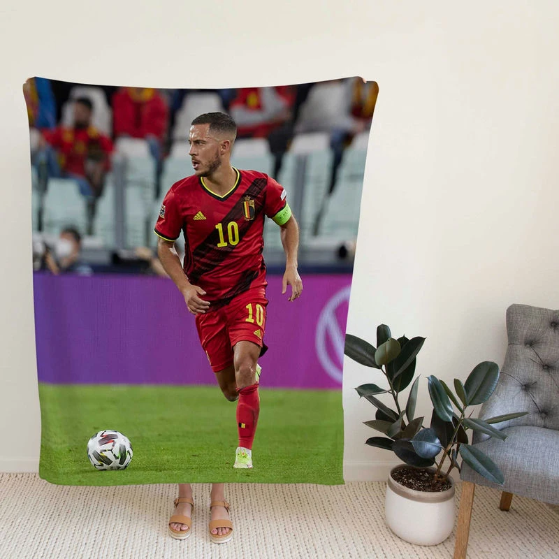 Eden Hazard soccer Player Fleece Blanket
