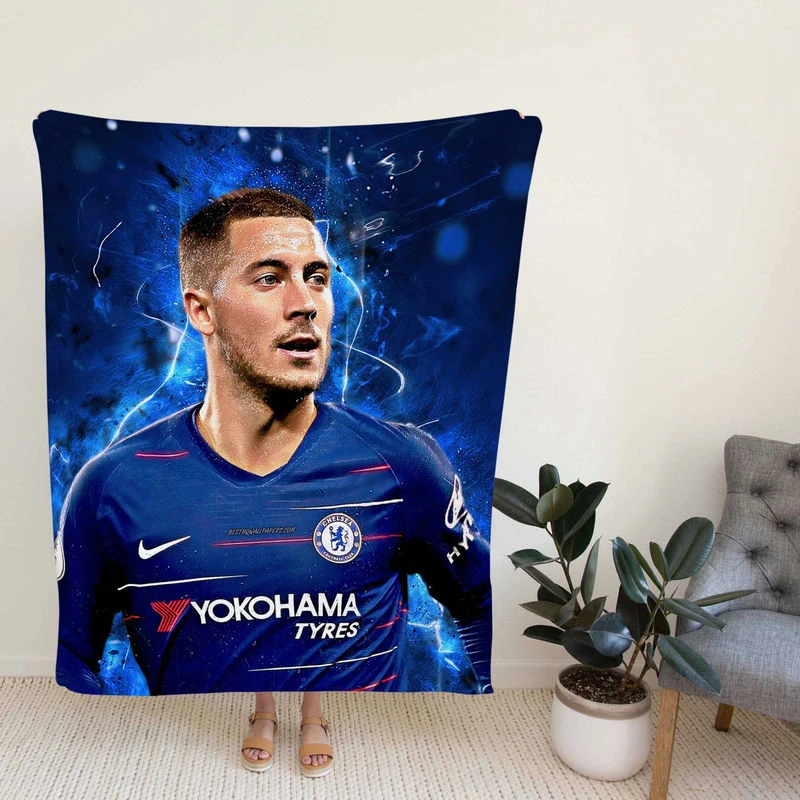 Ultimate Midfieoccer Player Eden Hazard Fleece Blanket