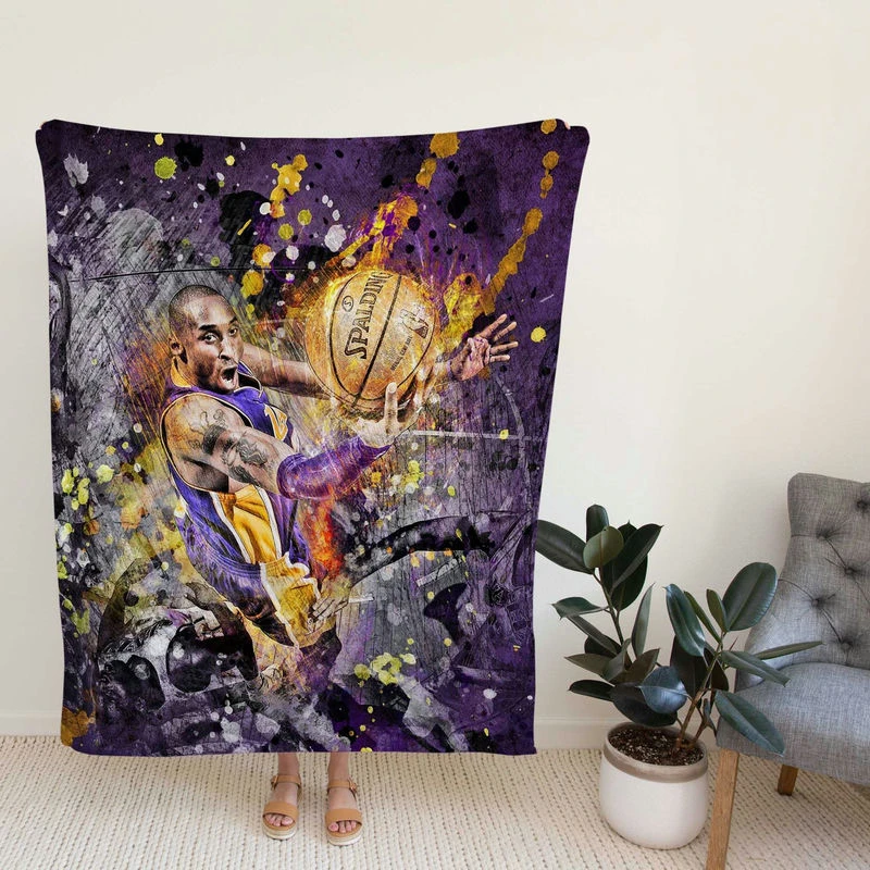 Kobe Bryant Noccer Player Fleece Blanket