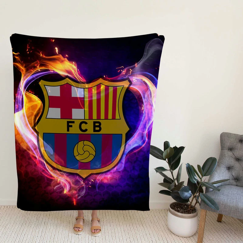 FC Barcelooccer Club Fleece Blanket