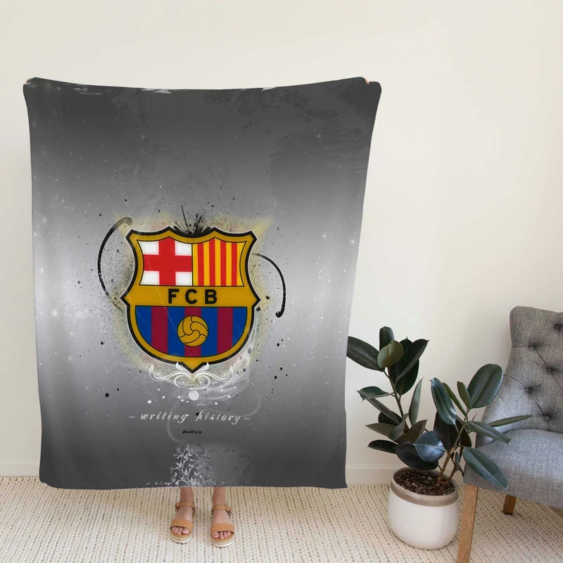 isteph Soccer Team FC Barcelona Fleece Blanket