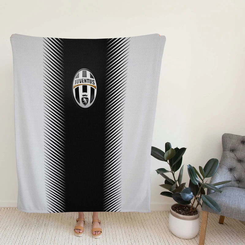 Black and White Joccer Club Logo Fleece Blanket