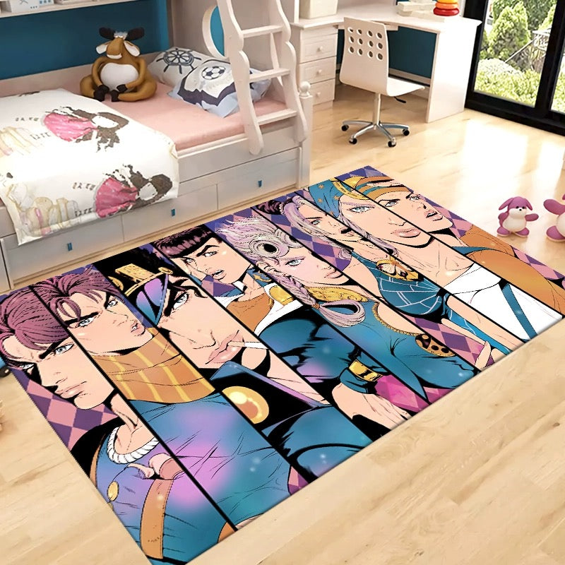 Jojo'S Bizarre Adventure Cosplay Carpet Living Room Bedroom Sofa Rug Door Mat