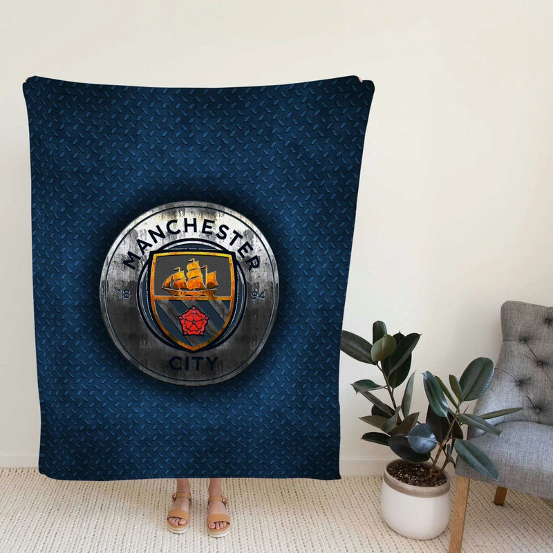 Competitioccer Team Manter City Logo Fleece Blanket