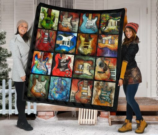 sic Guitar Fleece Blanket Quilt Blanket Gift For Guitar Lover