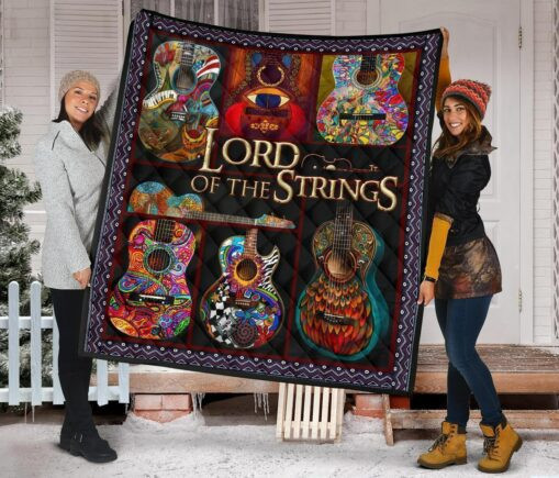 Guitar Lord Of Ttr Fleece Blanket Quilt Blanket Gift For Guitar Lover