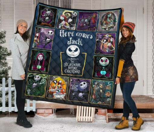 Here C Jack Fleece Blanket Quilt Blanket The Nightmare Before C