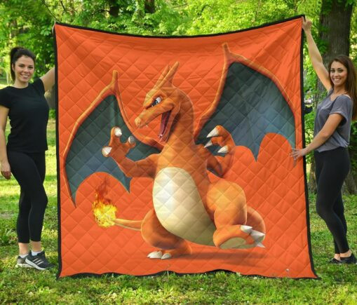 Charizard Fleece Blanket Quilt Blanket Gift For Pokemon Fan
