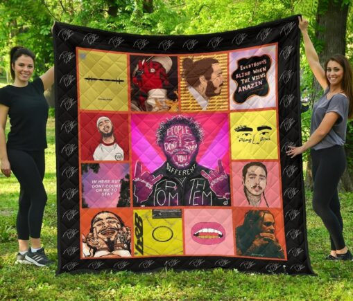 Post Malone Fleece Blanket Quilt Blanket Amazing Gift Foric Fan