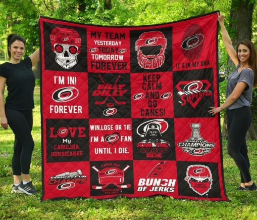 Carolina Hurric Fleece Blanket Quilt Blanket For Fan Gift