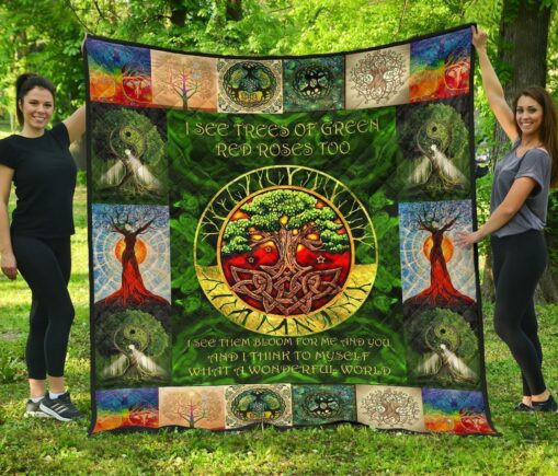 Vikityle Tree of Life Fleece Blanket Quilt Blanket
