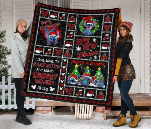 Merry C Stitch Fleece Blanket Quilt Blanket Funny