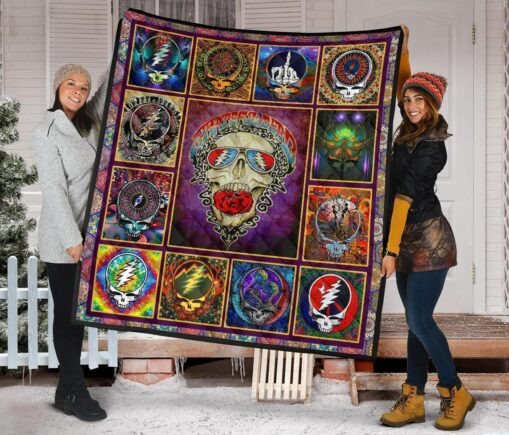 Grateful Dead Head Fleece Blanket Quilt Blanket For Fan Gift
