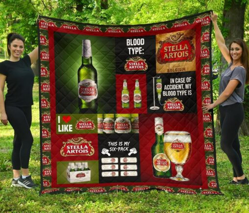 Stella Ar Fleece Blanket Quilt Blanket Funny Gift For Beer Lover