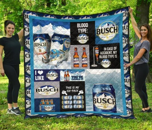 Busch Fleece Blanket Quilt Blanket Funny For Beer Lover