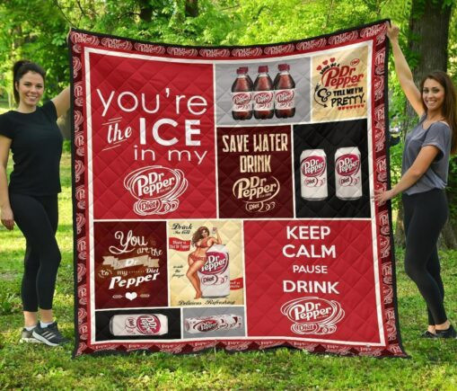 Dr Pepper Diet Fleece Blanket Quilt Blanket Funny Gift Foft Drink Lover