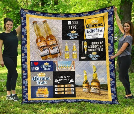 Corona Light Fleece Blanket Quilt Blanket Funny Gift For Beer Lover