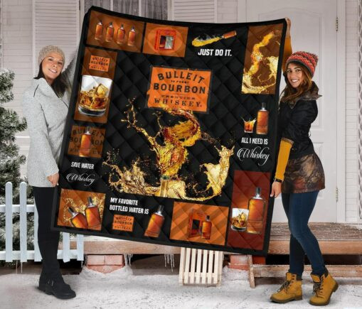 Bulleit Bourbon Fleece Blanket Quilt Blanket All I Nee ky