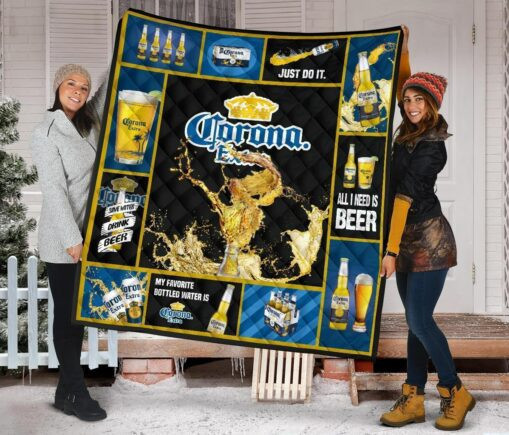 Corona Extra Fleece Blanket Quilt Blanket All I Need Beer Lover Gift