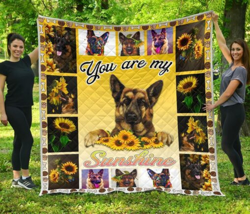 Germhepherd You Are unshiunflower Fleece Blanket Quilt Blanket