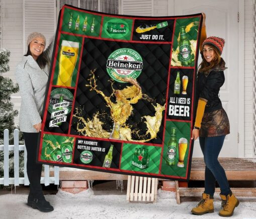 Heineken Fleece Blanket Quilt Blanket All I Nee Beer Gift