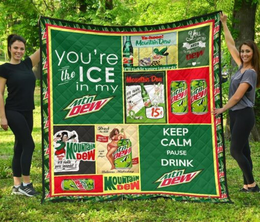 Mountain Dew Fleece Blanket Quilt Blanket Foft Drink Lover