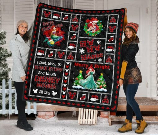 Merry C Ariel Litter Mermaid Fleece Blanket Quilt Blanket Gift