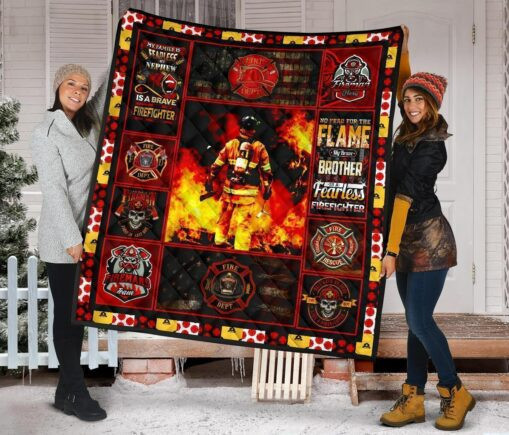 Firefighter Fleece Blanket Quilt Blanket Amazing