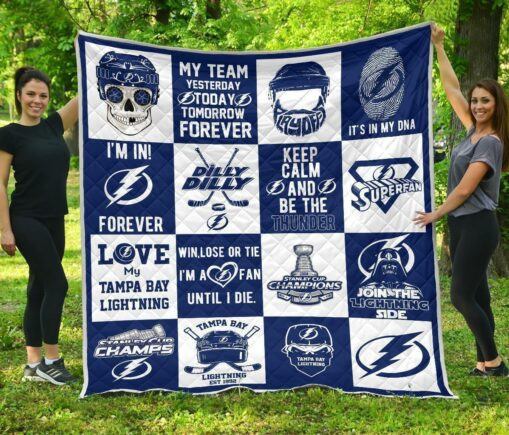 Tampa Bay Lightning Fleece Blanket Quilt Blanket For Fan Gift