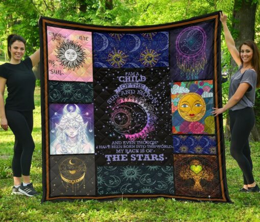 I Am A Child un And Moon Fleece Blanket Quilt Blanket